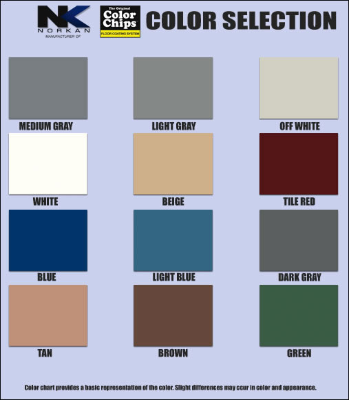 Rustoleum Epoxy Shield Color Chart